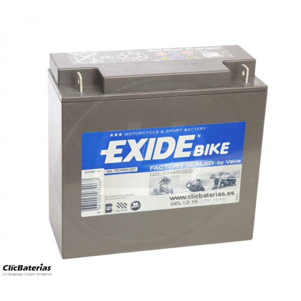 Batería para moto Exide Factory Sealed GEL12-16