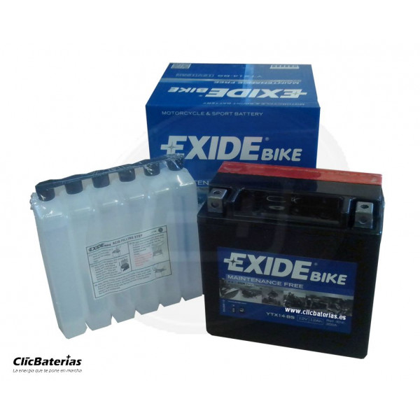 Batería YTX14-BS para moto EXIDE AGM