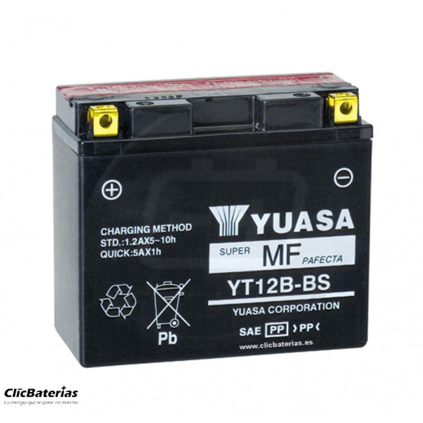 Batería moto Yuasa YT12B-BS DRY AGM
