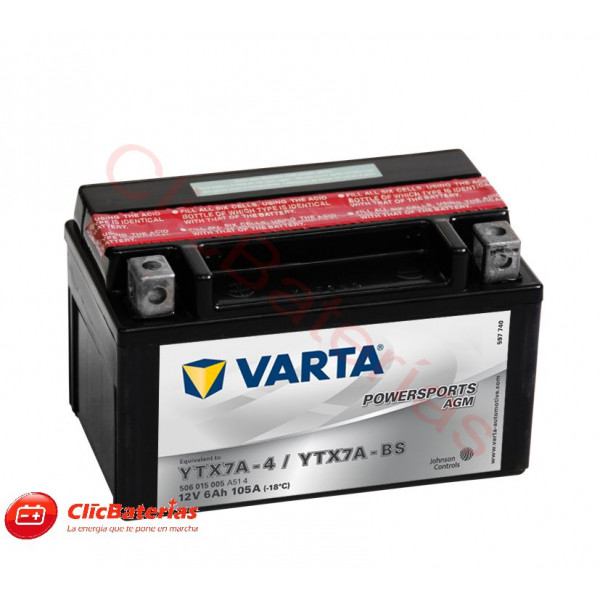 Batería de moto Varta 50615 YTX7A-4 / YTX7A-BS