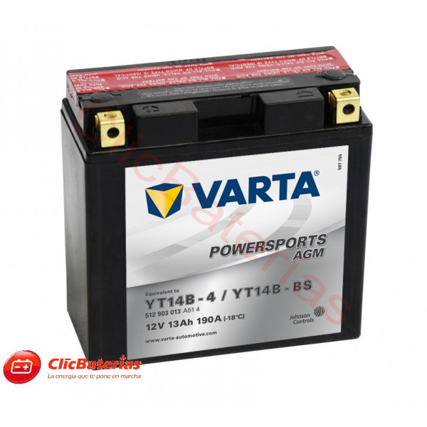 Bateria para moto 51203 YT14B-4  YT14B-BS
